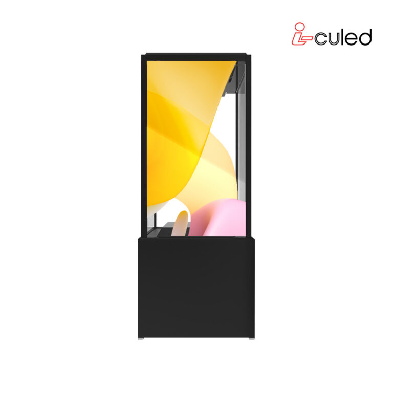 i-culed RK-T55-WPXA 55-inch Transparent OLED display case for the museum